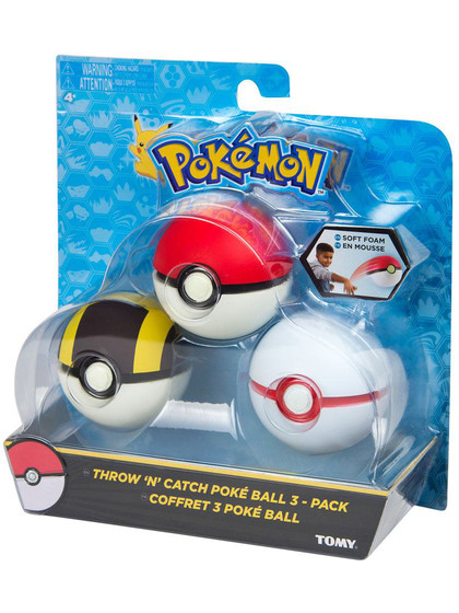 Pokemon - Throw 'n' Catch Poké Ball - 3-pack