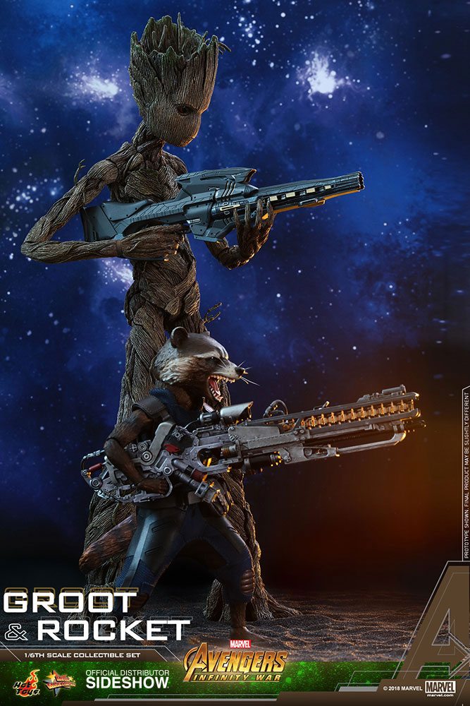 Avengers Infinity War Groot Rocket MMS 2-Pack 1/6 Heromic