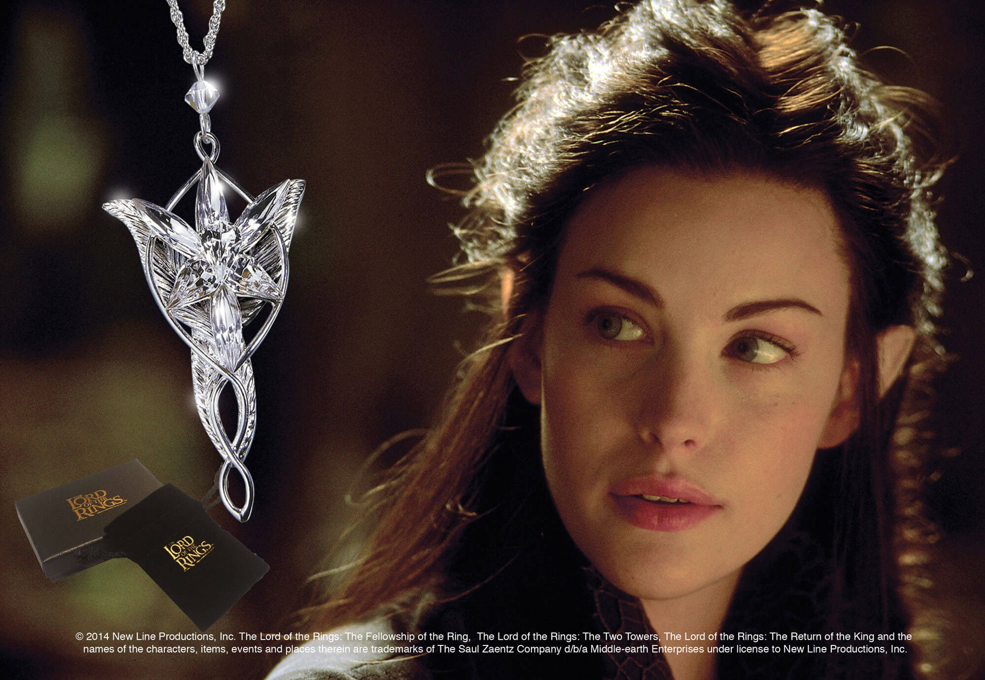 Lord of the Rings Arwens Evenstar Pendant (silver plated) Heromic