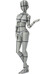 Body Chan Kentaro Yabuki Wireframe Gray Color Version
