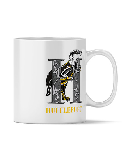 Harry Potter - Hufflepuff Badger White Mug
