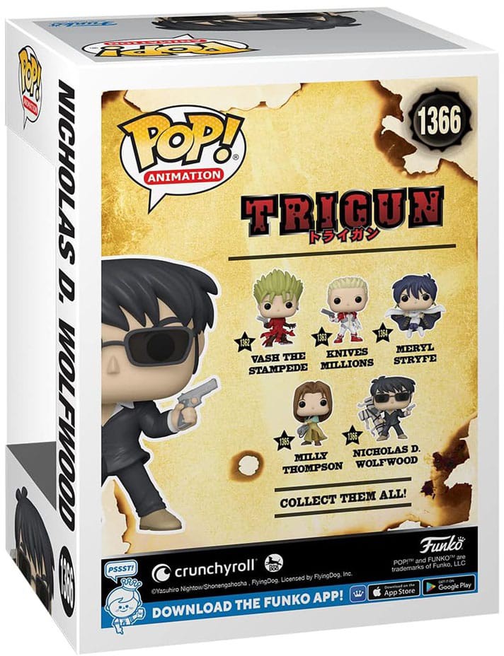 Nicholas Wolfwood Pop Figure Funko Pop! Trigun - Nicholas D
