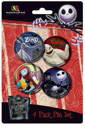 Nightmare before Christmas Pin Set 4-Pack