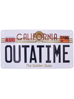 Back To The Future - Outatime Delorean License Plate Metal Sign