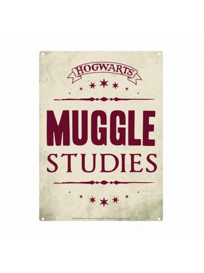 Harry Potter - Muggle Studies Tin Sign - 21 x 15 cm