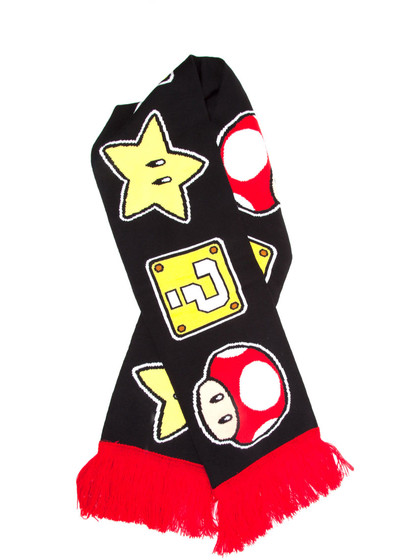 Nintendo - Mushroom, Star & Questionmark Scarf