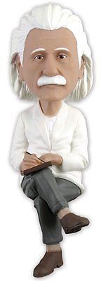 Albert Einstein Computer Sitter Bobblehead