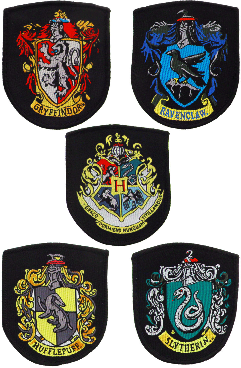 Harry Potter - House Crests Patches 5-Pack