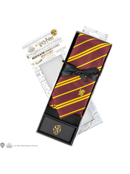 Harry Potter - Gryffindor Tie & Metal Pin