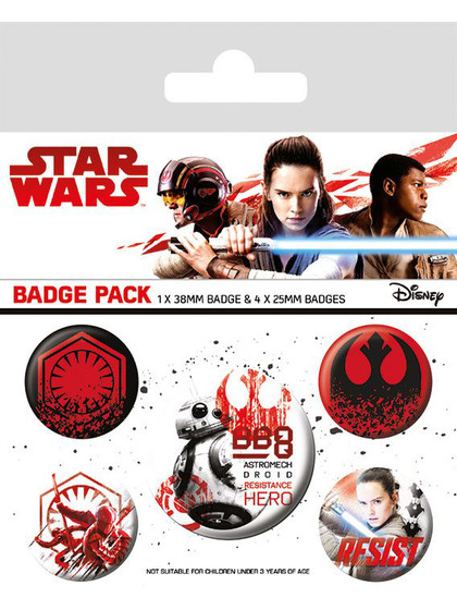 Star Wars Episode VIII - Resist Pin Badges 5-Pack