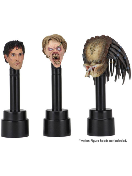 NECA Action Figure Head Display Stands black - 3-pack