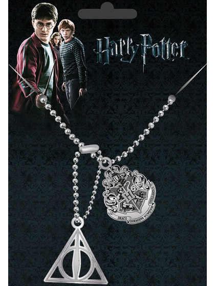 Harry Potter - Crest & Hallows Dog Tags with ball chain