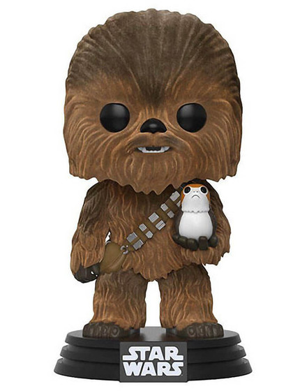 POP! Vinyl Star Wars - Chewbacca with Porg Flocked