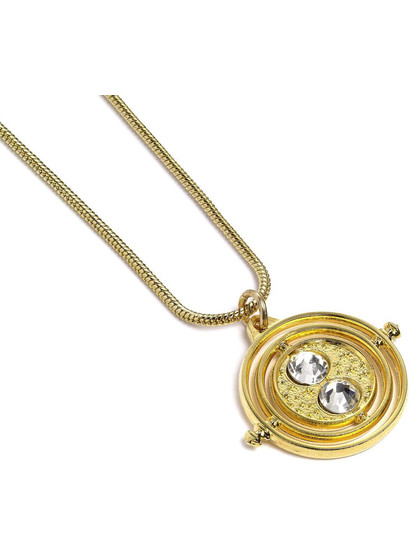 Harry Potter - Fixed Time Turner (gold plated) Pendant & Necklace