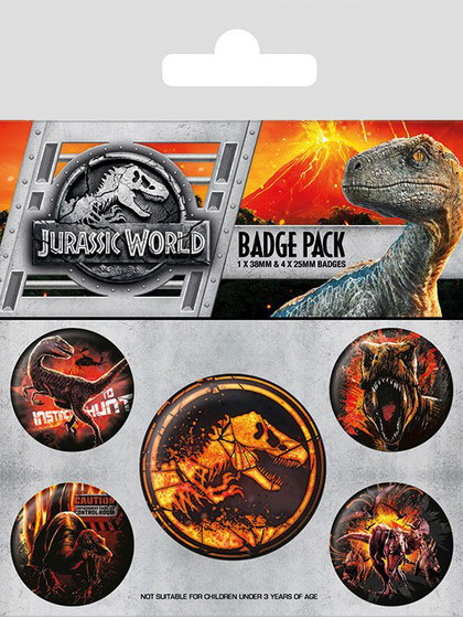Jurassic World Fallen Kingdom - Pin Badges 5-Pack