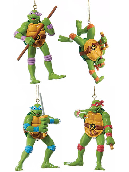 Turtles - Retro Ornament 4-pack