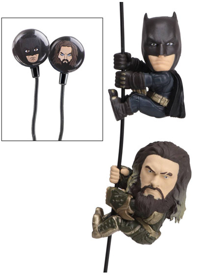 DC Comics - Batman & Aquaman with Earbuds Scalers Figures 2-Pack