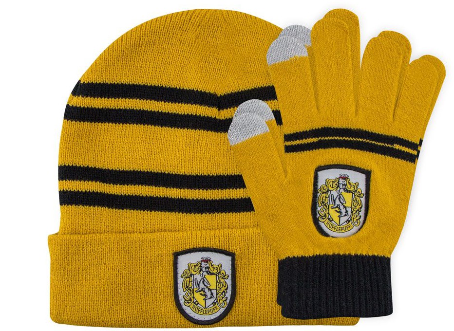 Läs mer om Harry Potter - Hufflepuff Beanie & Gloves Set for Kids