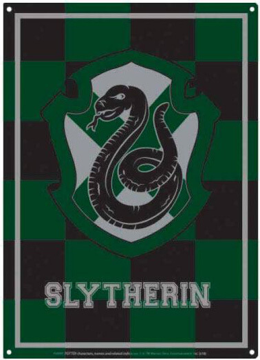 Harry Potter - Slytherin Tin Sign - 21 x 15 cm