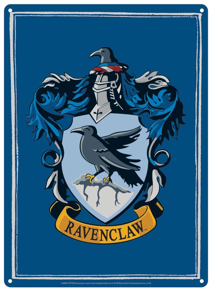 Läs mer om Harry Potter - Ravenclaw Tin Sign - 21 x 15 cm