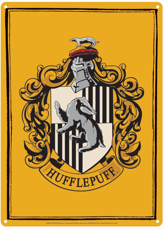 Harry Potter - Hufflepuff Tin Sign - 21 x 15 cm