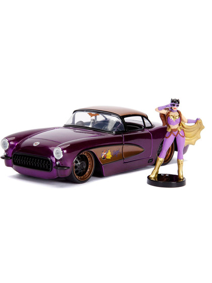  DC Bombshells - 1957 Chevy Corvette with Batgirl Hollywood Rides - 1/24