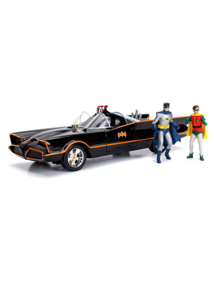 Batman - 1966 Batmobile with Light-Up Functions and Figures Diecast Model - 1/18