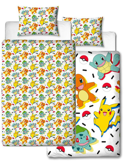 Pokemon - Duvet Set Reversible Starters Memphis - 135 x 200 cm