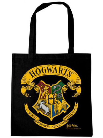 Harry Potter - Hogwarts Logo Black Tote Bag