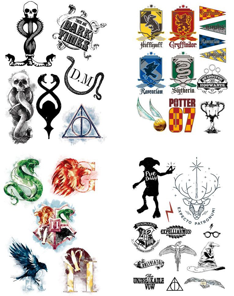 Läs mer om Harry Potter - Temporary Tattoos Set