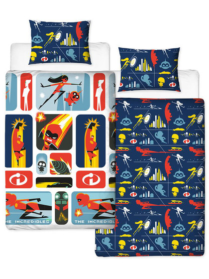 The Incredibles 2 - Reversible Retro Duvet Set - 135 x 200 cm