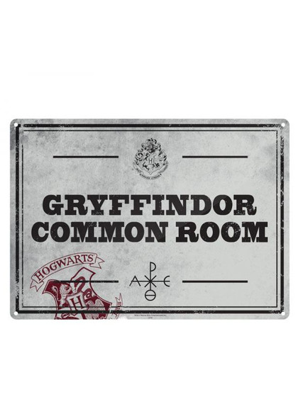 Harry Potter - Common Room Tin Sign - 21 x 15 cm