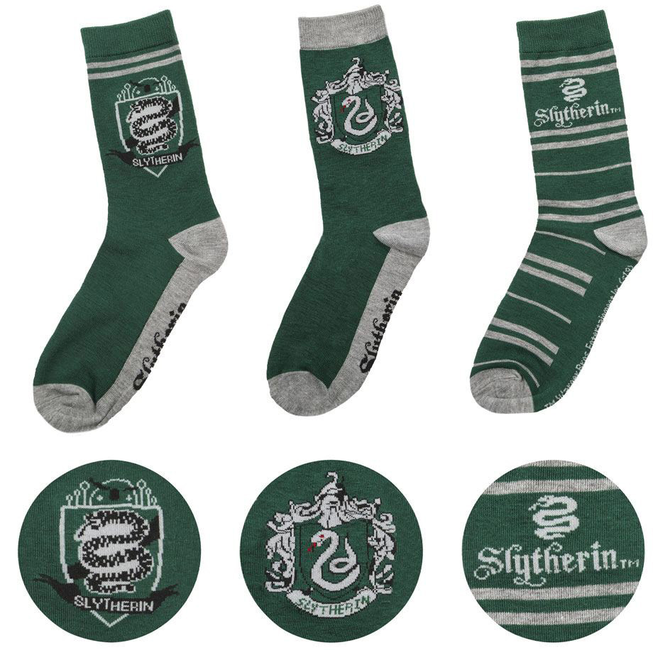 Läs mer om Harry Potter - Socks 3-Pack Slytherin