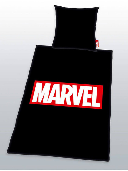 Marvel Comics - Logo Black Duvet Set - 135 x 200 cm