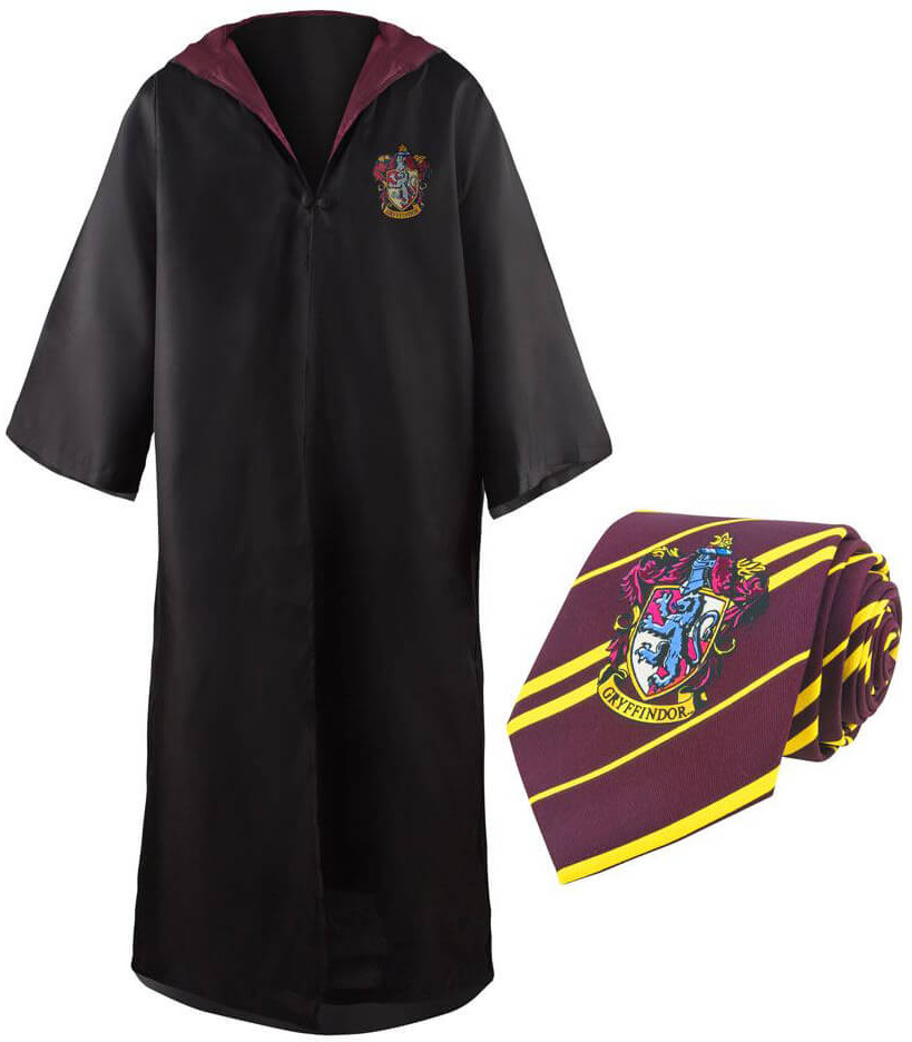 Läs mer om Harry Potter - Robe, Necktie & Tattoo Set Gryffindor