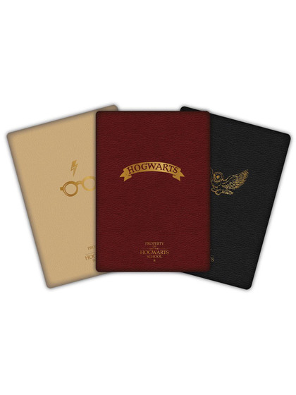 Harry Potter - Hogwarts Notebook A6 3-Pack