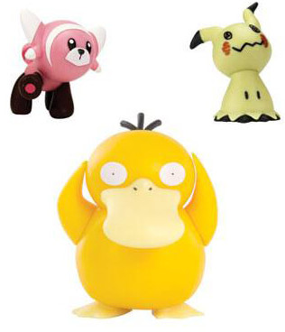 Pokemon - Battle Figure Set - Psyduck, Mimikyu & Stufful