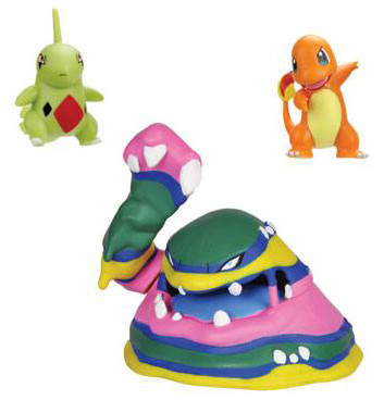 Pokemon - Battle Figure Set - Alolan Muk, Charmander & Larvitar