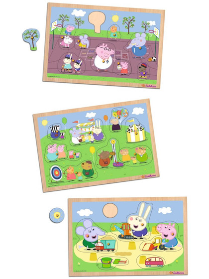 Peppa Pig - Lift Out Puzzle 3-pack
