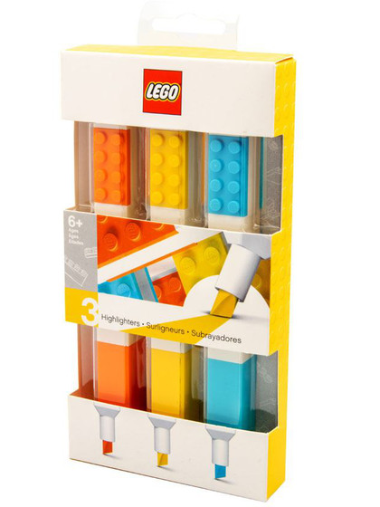 LEGO - Highlighter pens 3-Pack (Bricks)