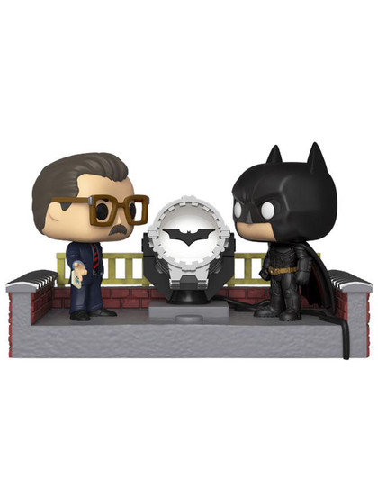 Funko POP! Movie Moments - Batman & Commissioner Gordon (Light Up Bat Signal)