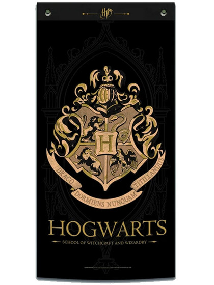 Harry Potter - Hogwarts Wall Banner (Black)