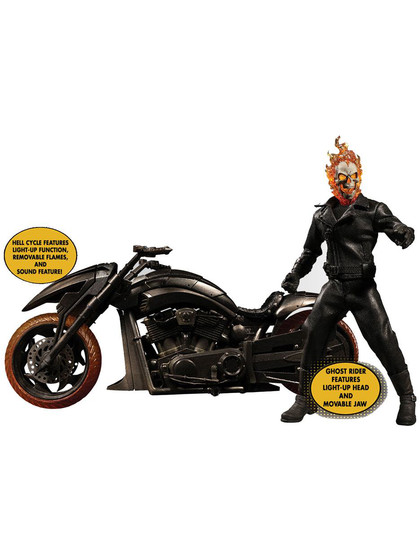 Ghost Rider - Ghost Rider & Hell Cycle with Sound & Light Up - One:12