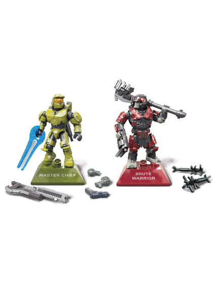 Halo - Mega Construx Pro Builders Construction Set Master Chief vs. Brute Warrior