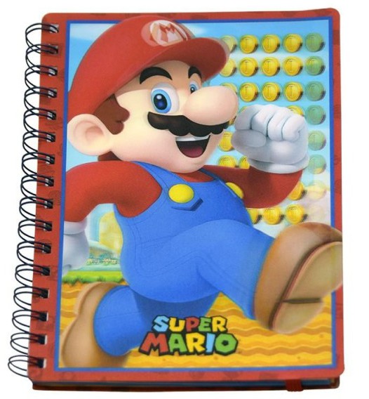 Läs mer om Super Mario - Mario Notebook 3D Cover A5