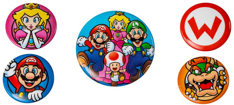 Super Mario - Pin Badges 5-pack