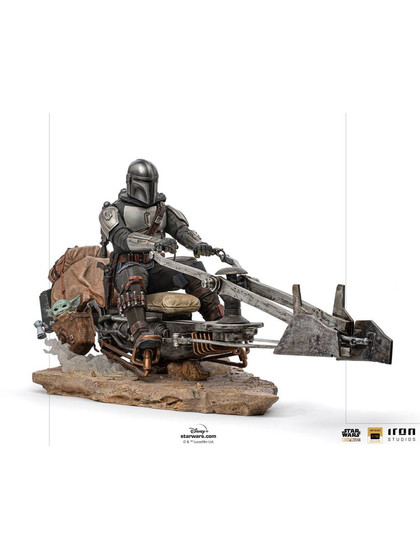 Star Wars The Mandalorian - Mandalorian on Speederbike Deluxe Art Scale