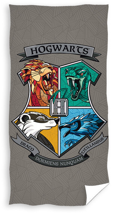 Läs mer om Harry Potter - Hogwarts Houses Towel - 70 x 140 cm