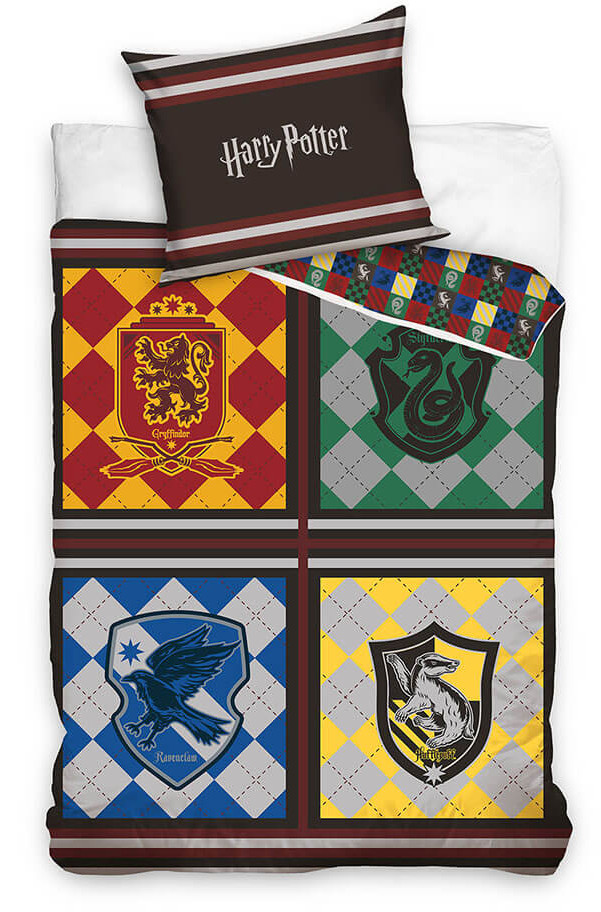 Läs mer om Harry Potter - House Crest Quilt Duvet Set 160 x 200
