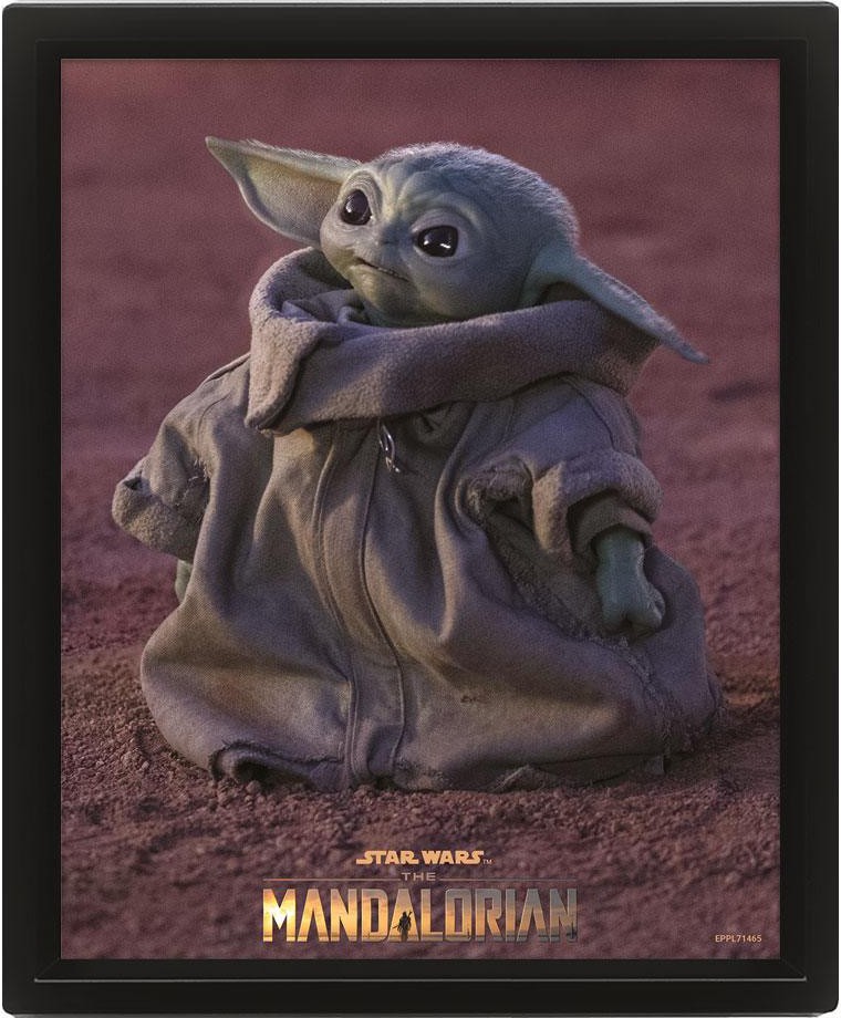 Läs mer om Star Wars: The Mandalorian - Grogu Framed 3D Effect Poster